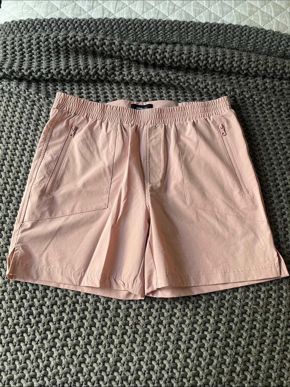 Men's Fashion Nova Light Pink Athletic Shorts, Size Medium